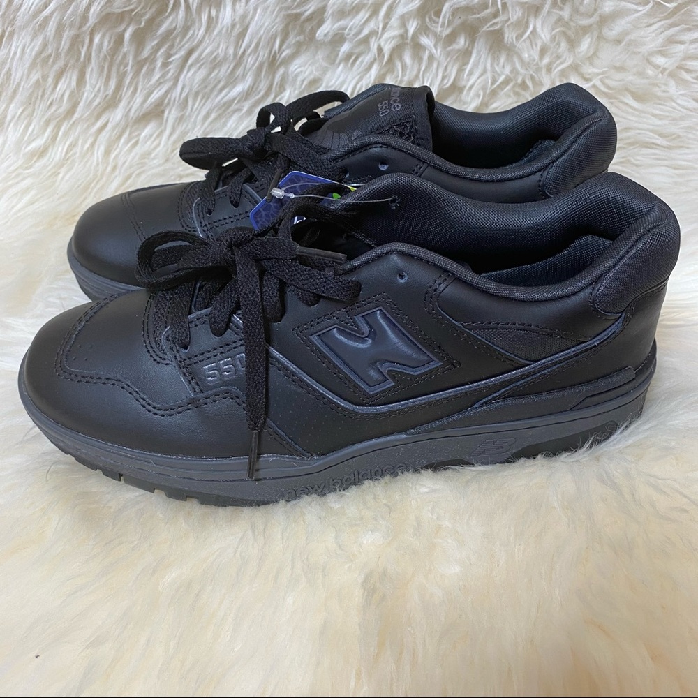 New Balance 550 Black on Black 8.5